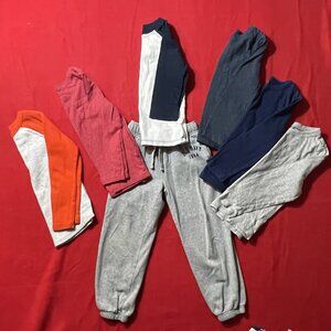 Old Navy Boys Bundle Total 7 Pieces (6 Long Sleeve Shirts and 1 SweatPant) SZ 5T